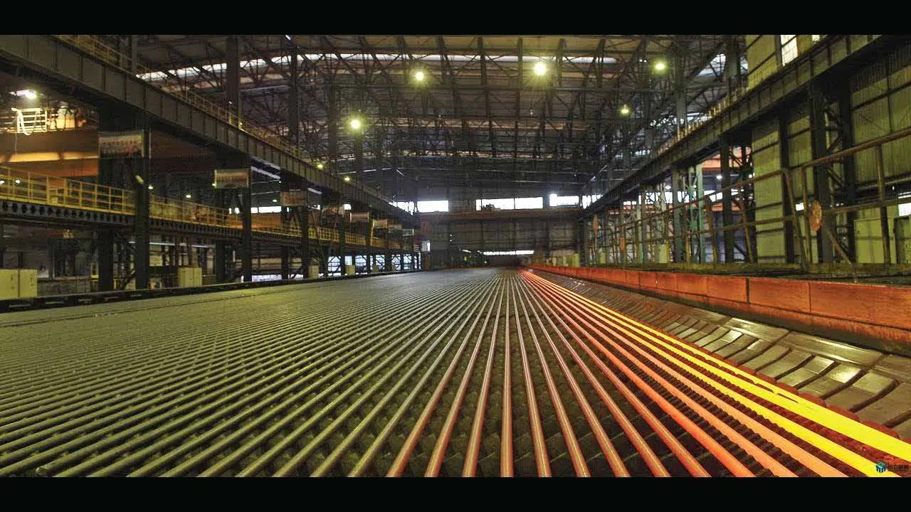 Bars on a cooling bed